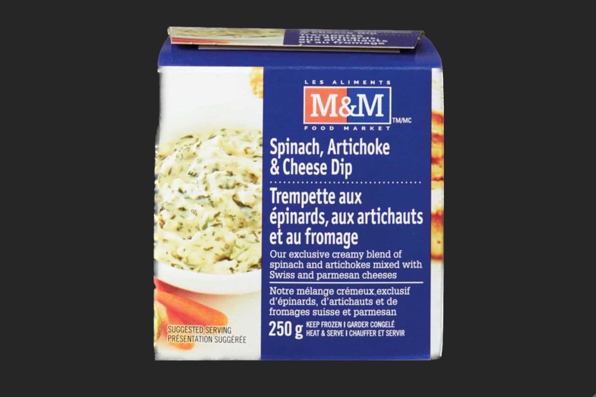 M&M Food Market Spinach, Artichoke & Cheese Dip 250g (375 Cal)