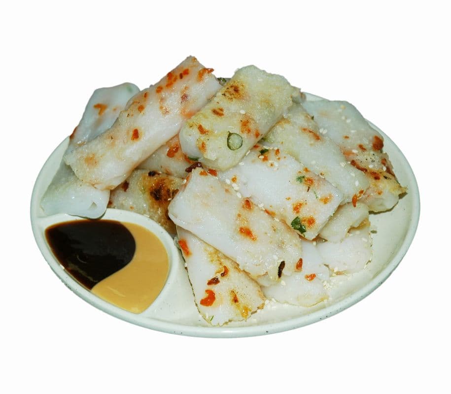 75. Pan-Fried Rice Rolls with Peanut Sauce