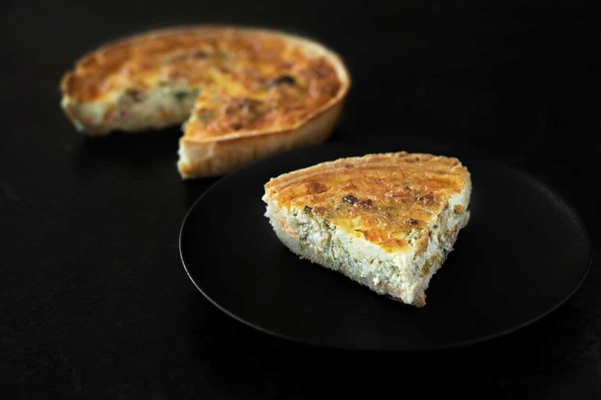 Leeks, Bacon and Cheddar Quiche