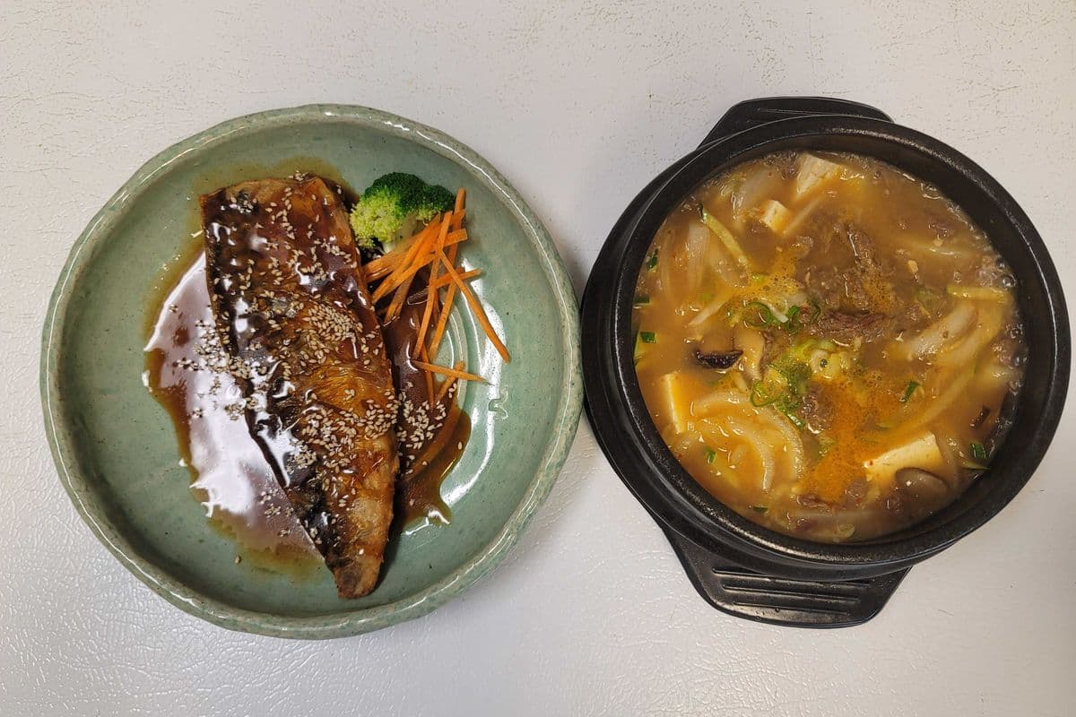 25. Grilled Mackerel + Bean Paste Soup