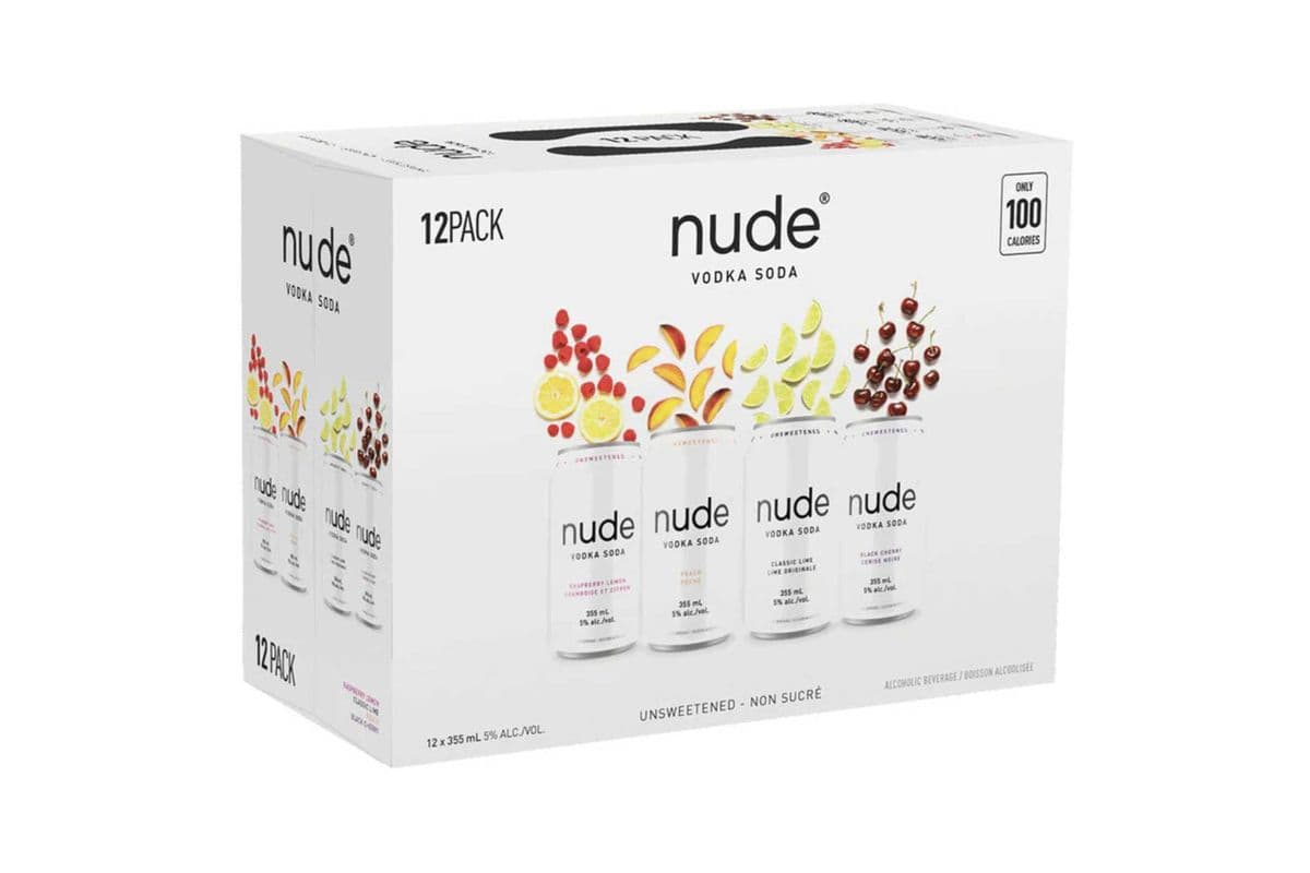 Nude Vodka Soda Variety Pack- 12 Pack (12 x 355mL cans)