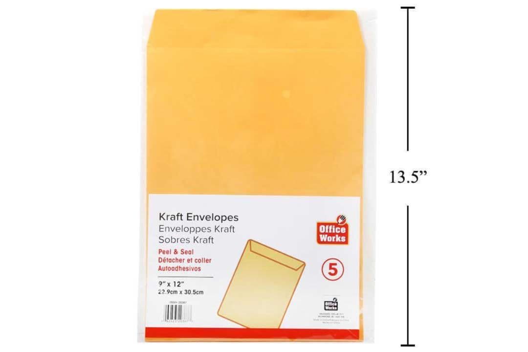 Kraft Envelopes Peel And Seal, CTG 20387