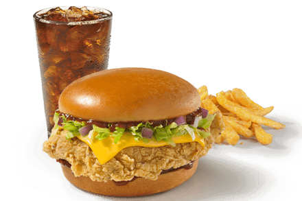BBQ Chicken Sandwich Combo (634-1447 Cals)