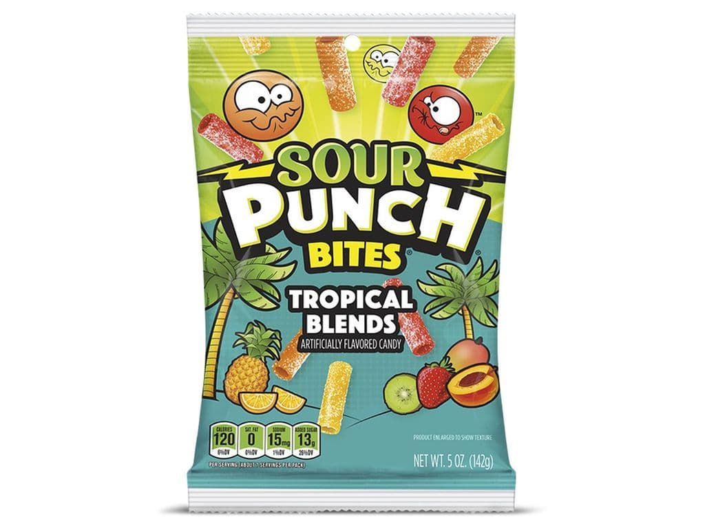Sour Punch Bites Tropical Candy Bag
