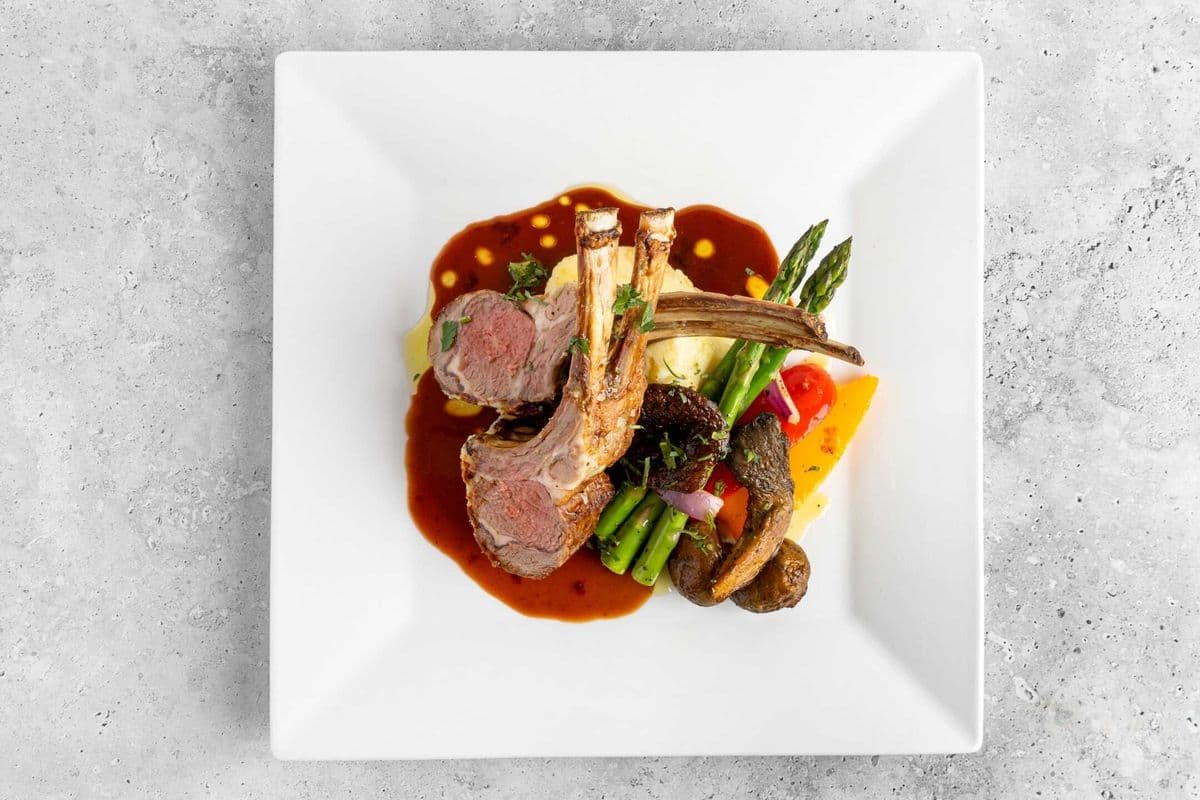Roasted Rack of Lamb (Full Rack) Dinner for Two