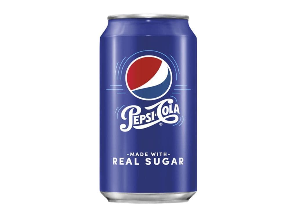 Pepsi Real Sugar Soda 355ml Pop Can (HFCS Free)