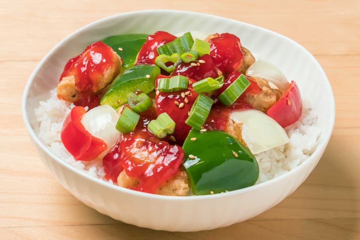 Sweet and Sour Pork Rice Bowl