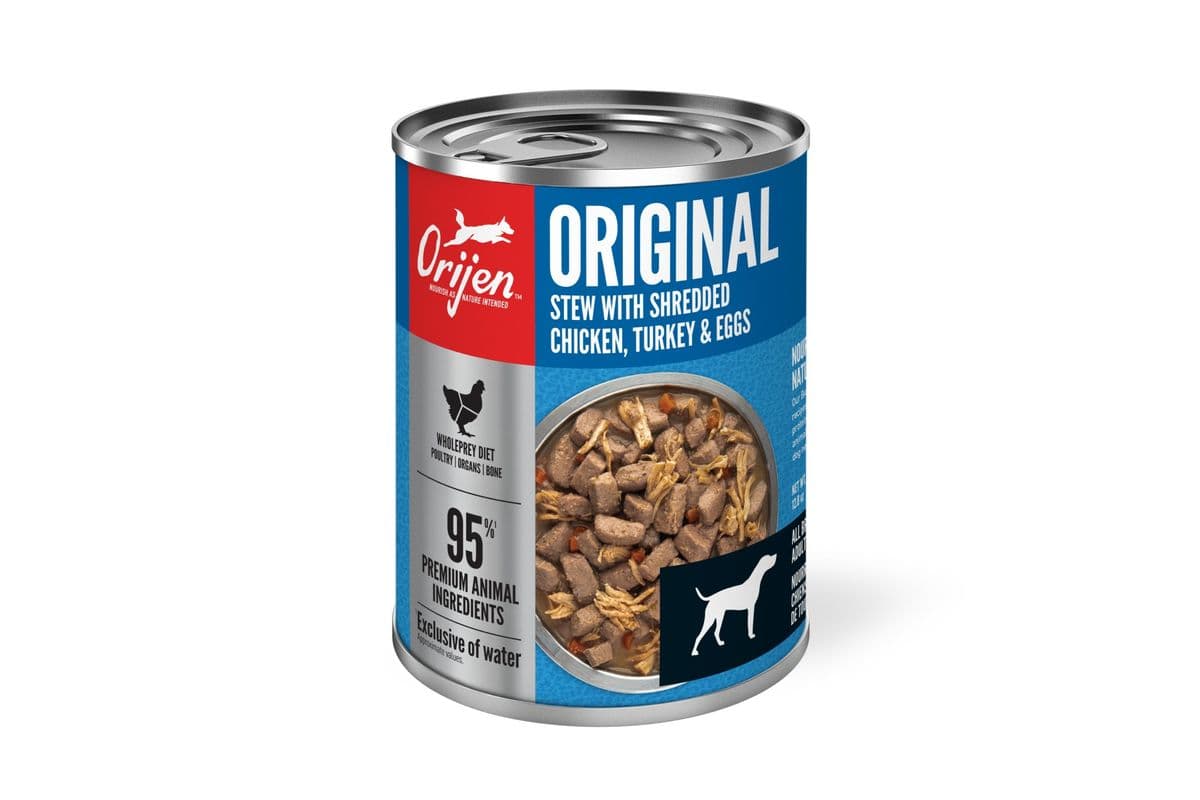 ORIJEN Original Stew with Shredded Chicken, Turkey & Eggs Wet Dog Food (12.8 oz)