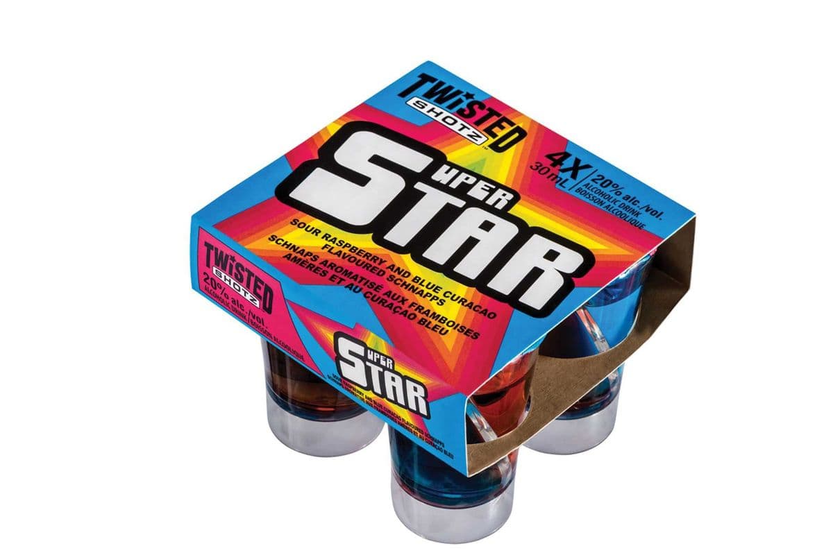 TWISTED SHOTZ 4PK SUPER STAR (1 x 4PK)