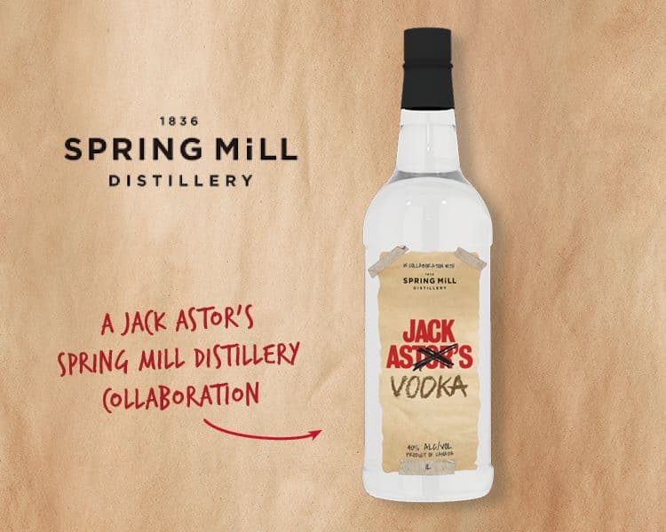 Jack Astor's & Spring Mill collaborative 1L Vodka