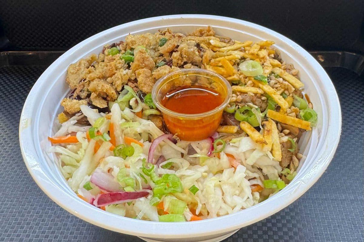 PNoy BBQ Pork and Adobo Chick Rice Bowl
