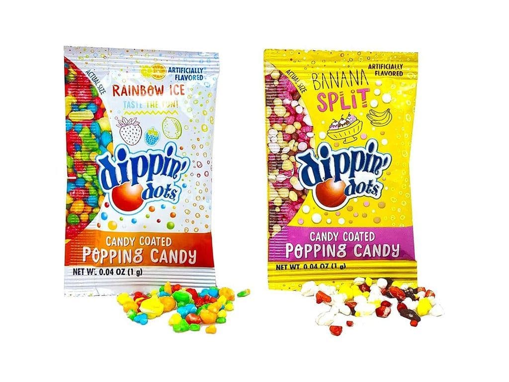 Dippin Dots Popping Candy 15g Pop Rocks Candies (Either Banana Split or Rainbow Ice at Random)