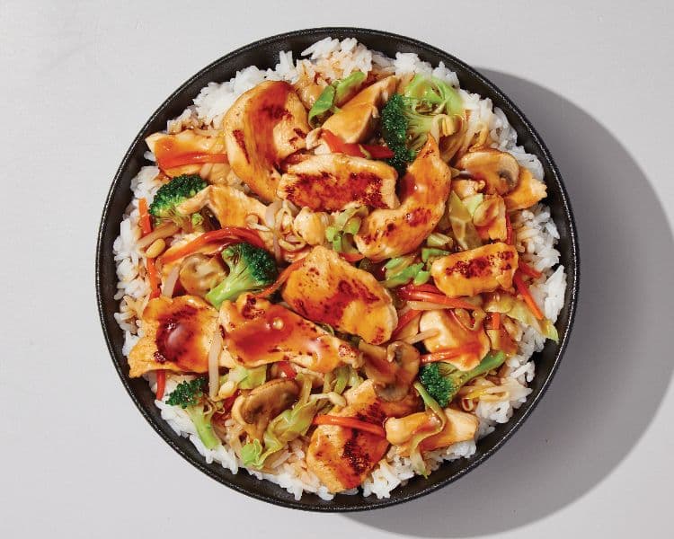 Poulet Teppanyaki avec riz