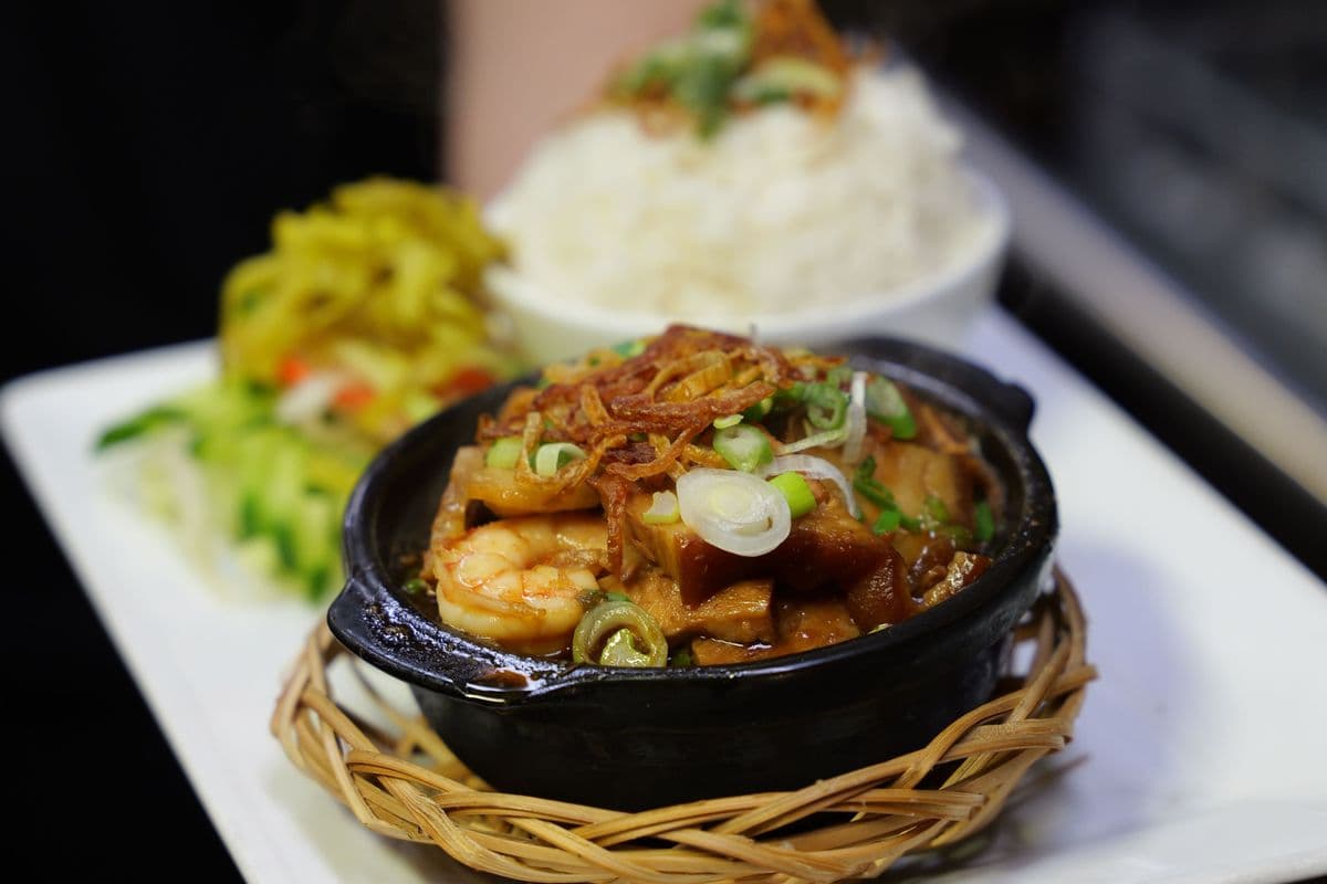 Prawns and Pork Belly (Tôm Rang Thit Ba Chi)