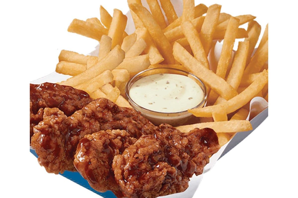 Honey BBQ Glazed Sauced & Tossed Chicken Strip Basket
