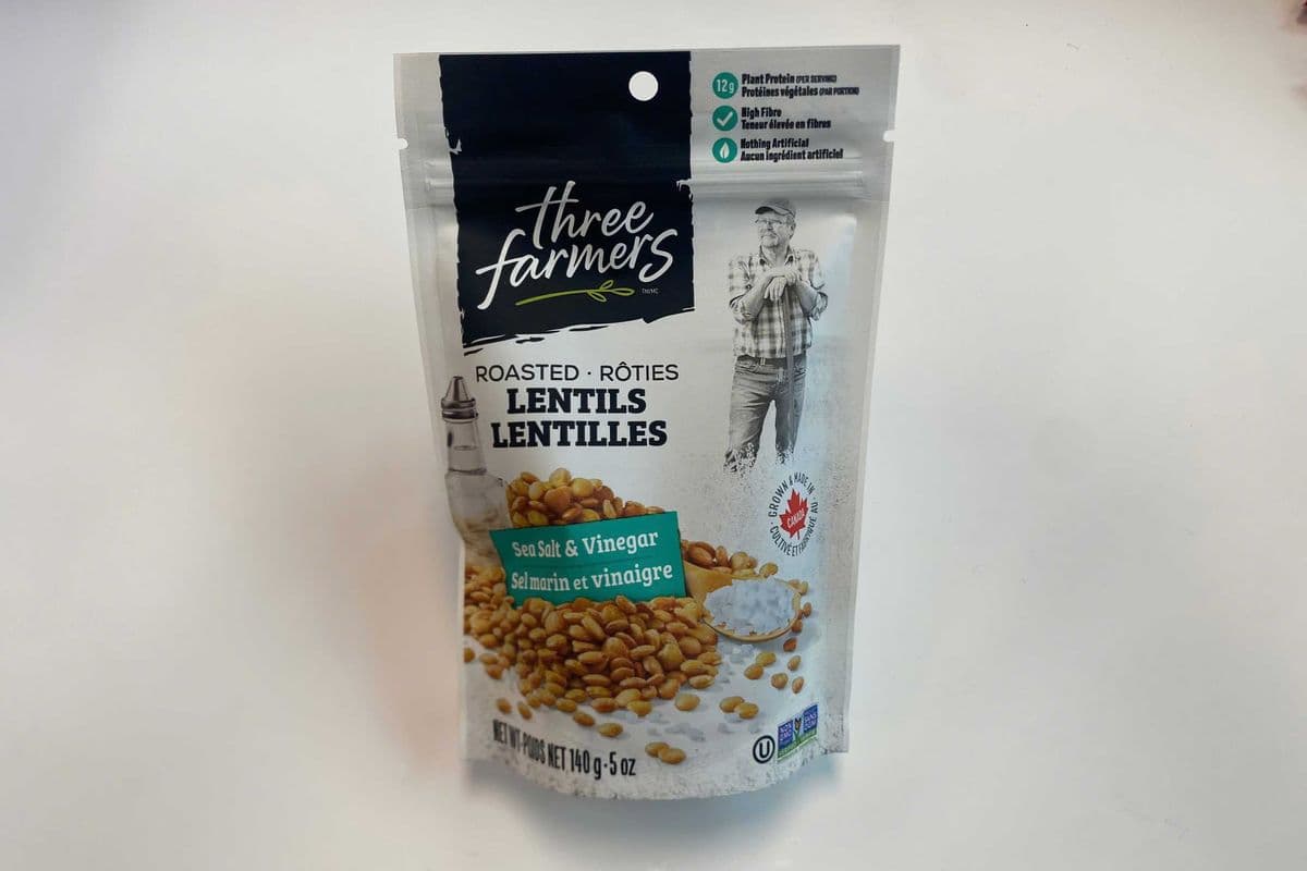 Three Farmers Sea Salt & Vinegar Roasted Lentils (140g) (170 Cal)