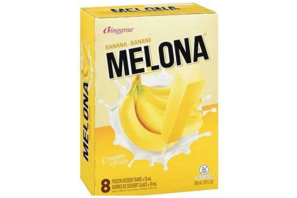 Melona · Banana Flavoured Ice-Lolly (8 x 70ml)