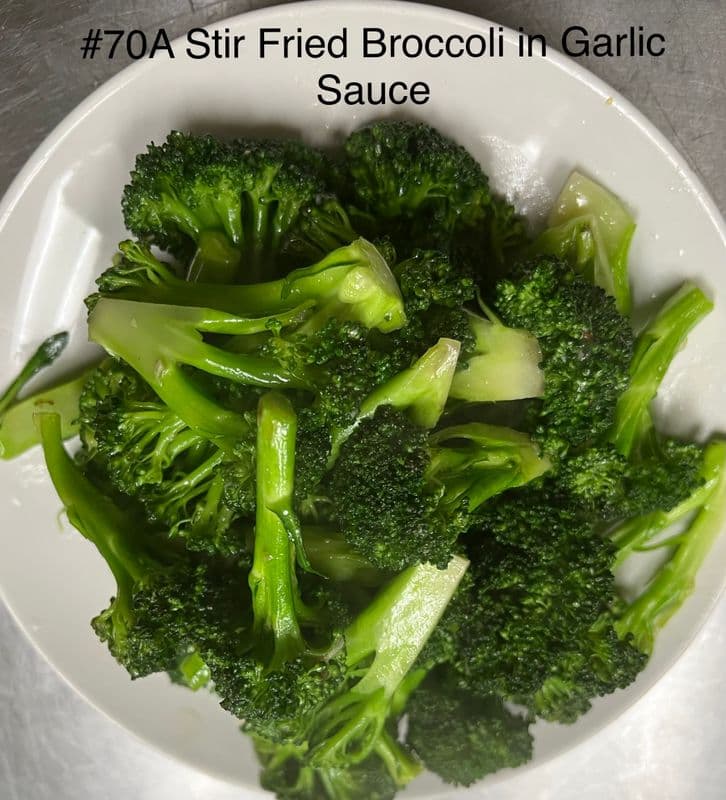 70A. Stir-Fried Broccoli in Garlic Sauce