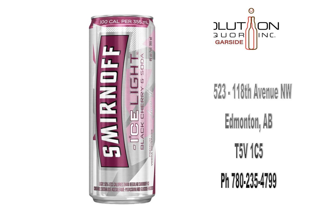Smirnoff Ice Light Black Cherry & Soda C355-01 (1 x 355ml Can)