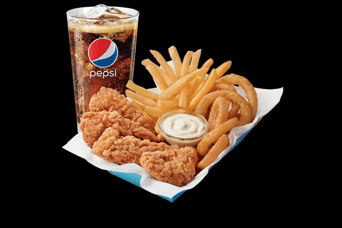 Chicken Strips and Fry-Rings Basket Combo