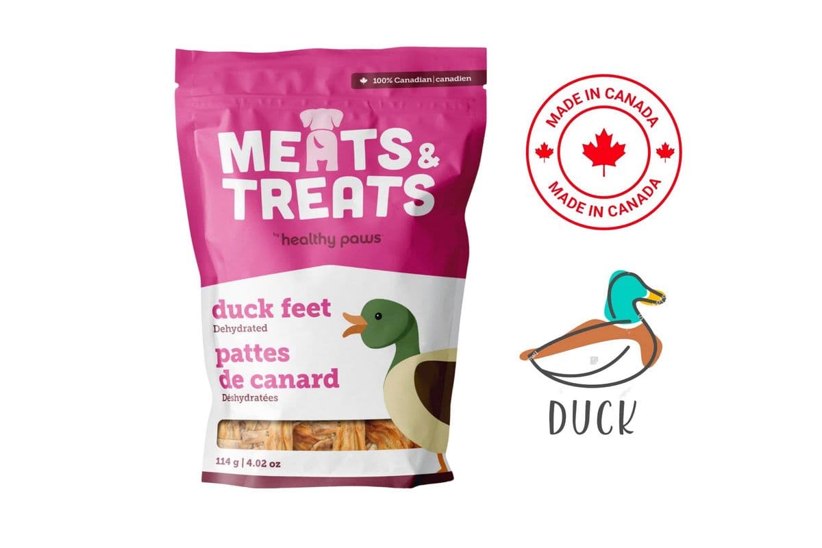 Healthy Paws - Dehydrated Duck Feet Dog Treats (125 g)