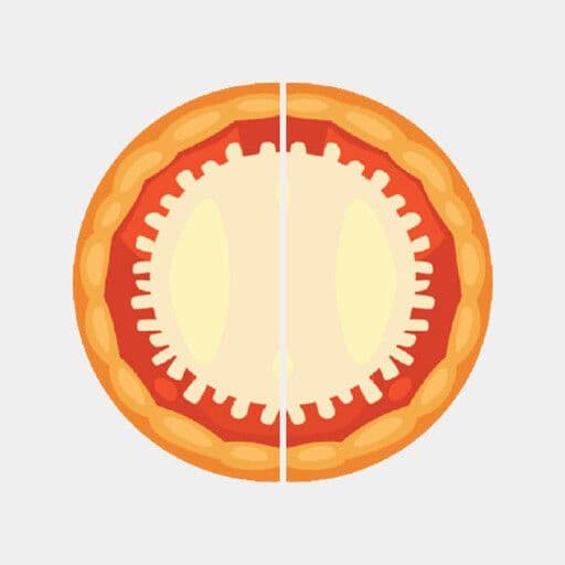 2x Medium Half & Half Pizza Deal 3 Toppings (Vegan)