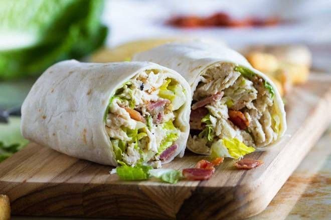 Chicken Caesar Wraps