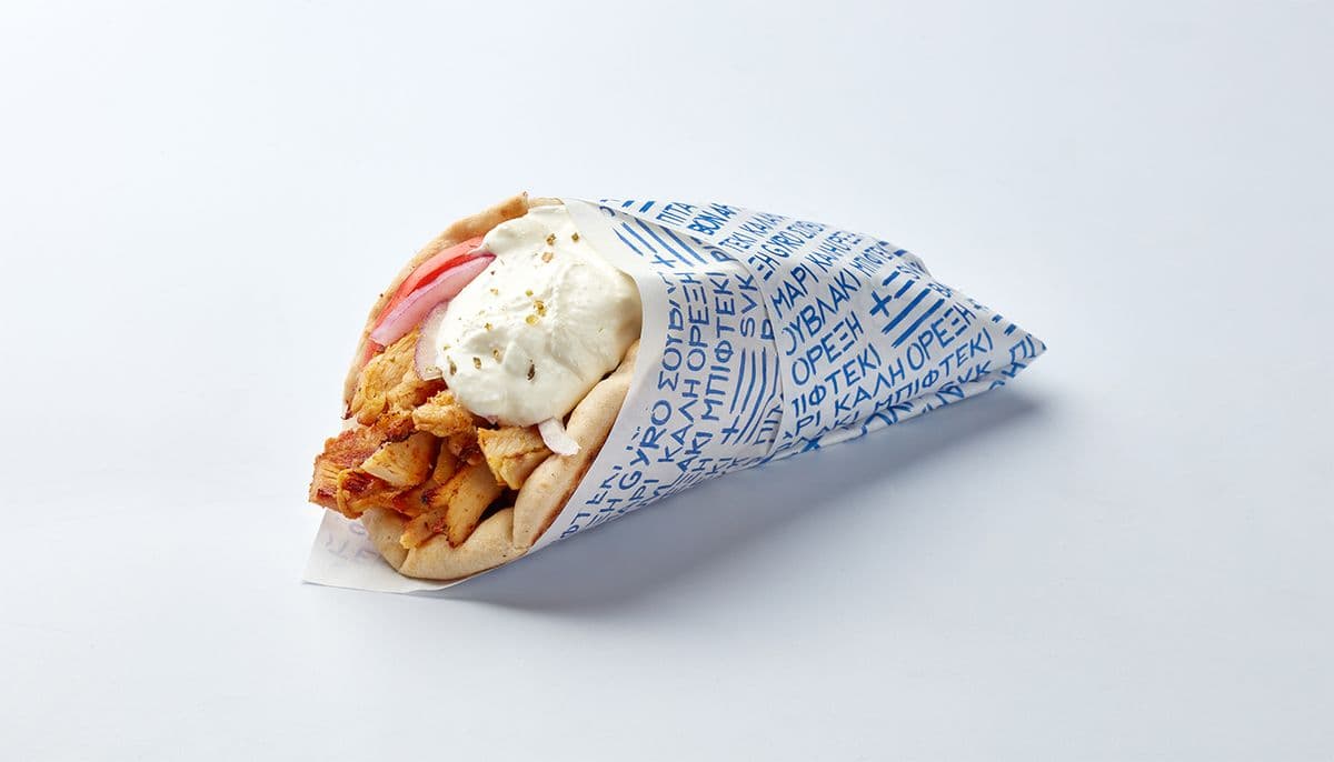 Pita au poulet gyro / Chicken gyro pita