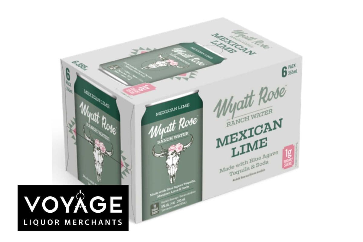 Wyatt Rose Mexican Lime Ranch Water (6 x 355 ml)
