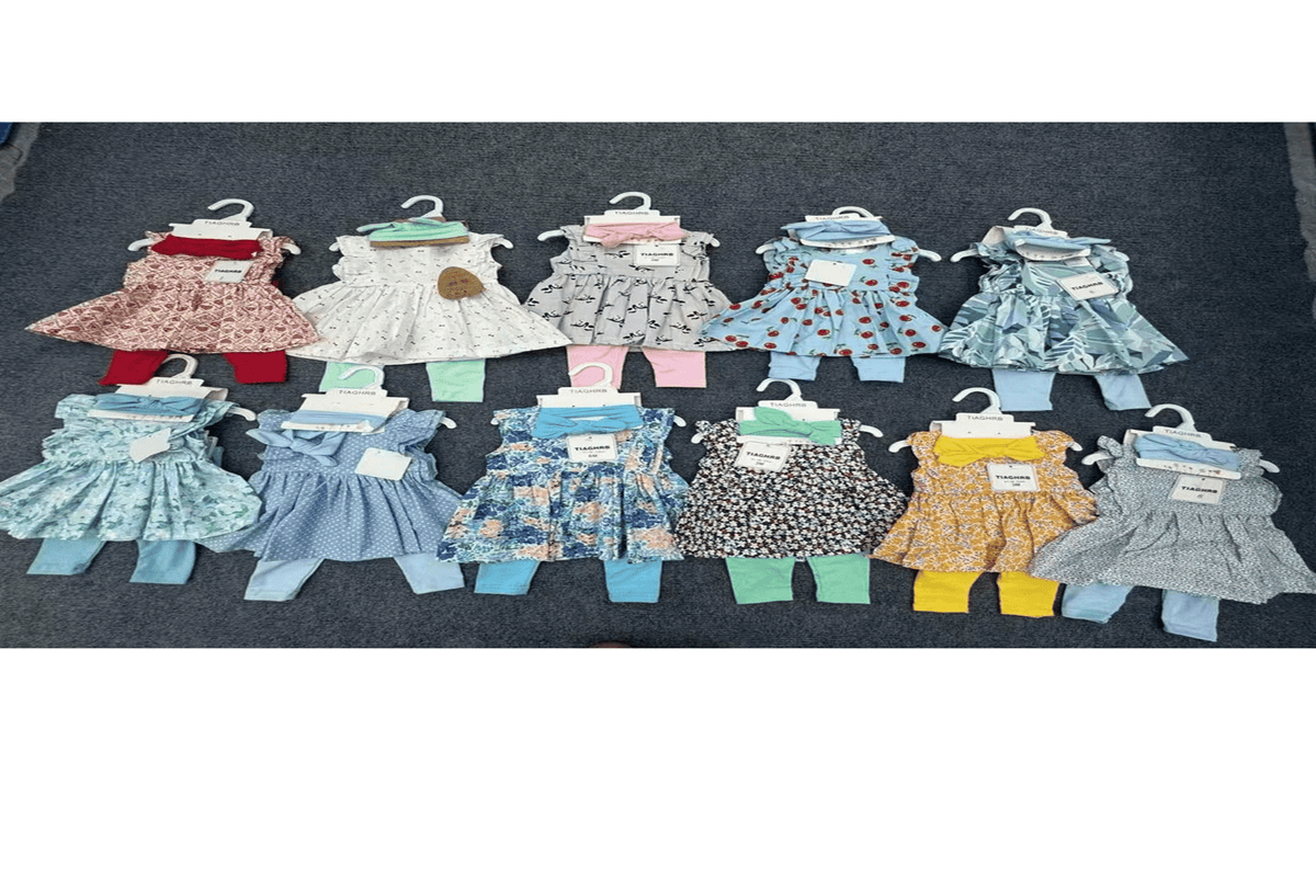 Dress Leggings and Headband Three Pieces Set for Infants