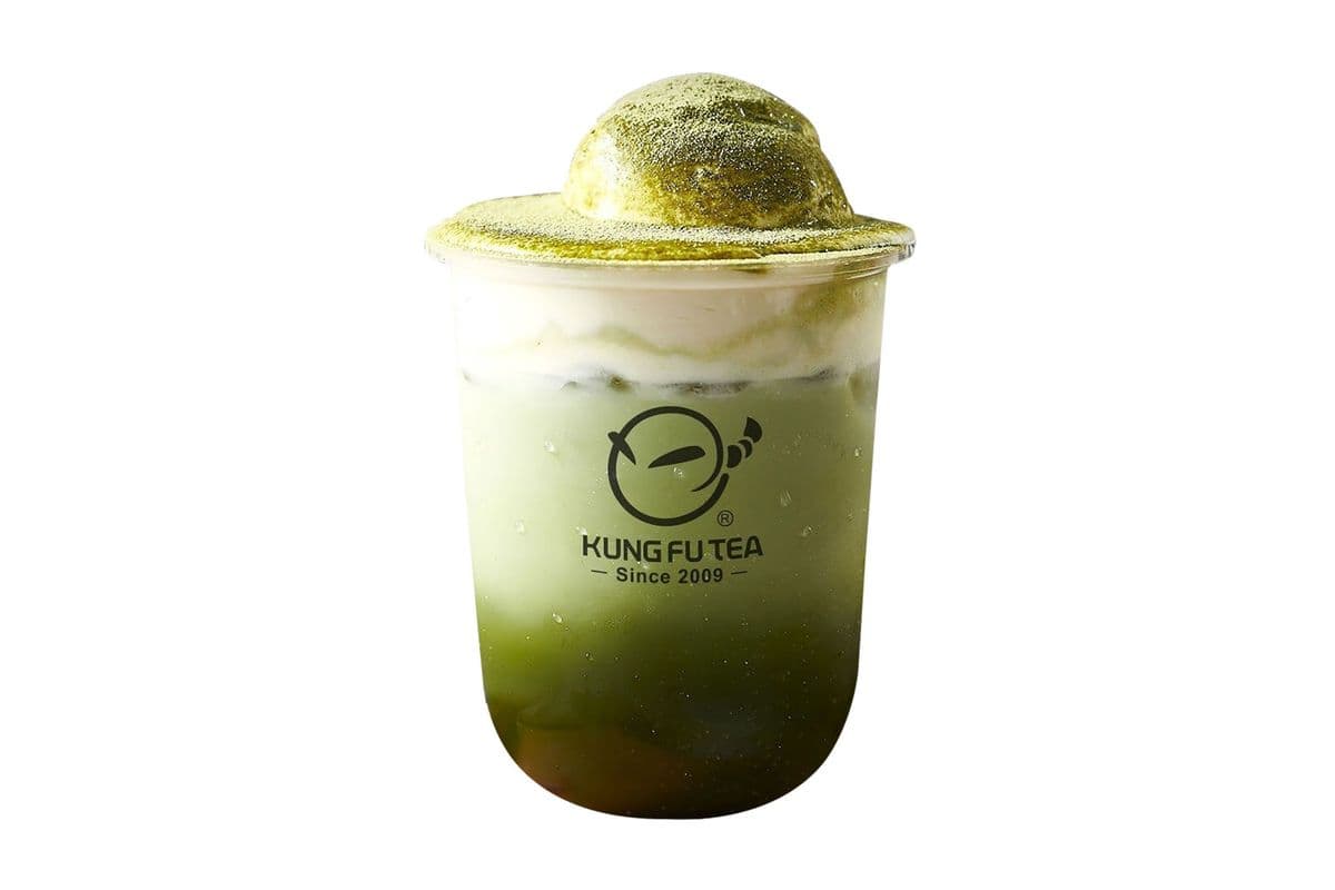 Cheese Milk Matcha Latte with Ice Cream (Cold)