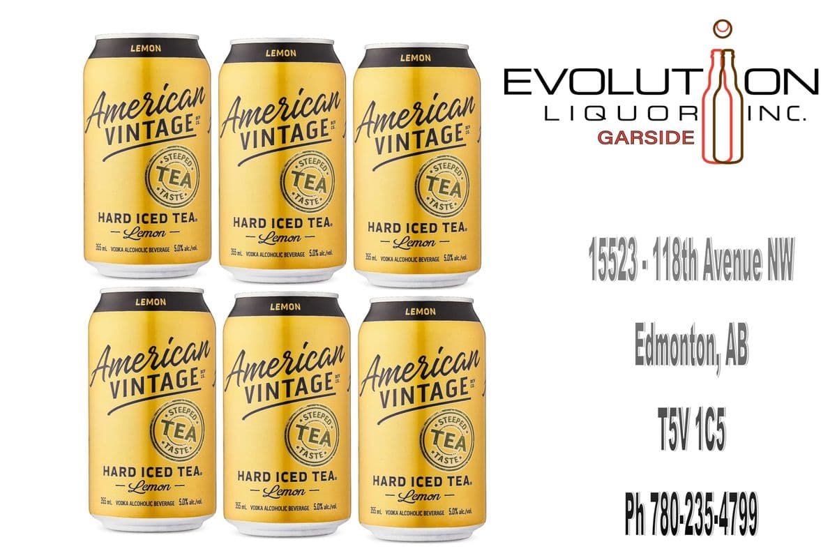 American Vintage Hard Iced Tea Lemon C355-06 (6 x 355ml Can)