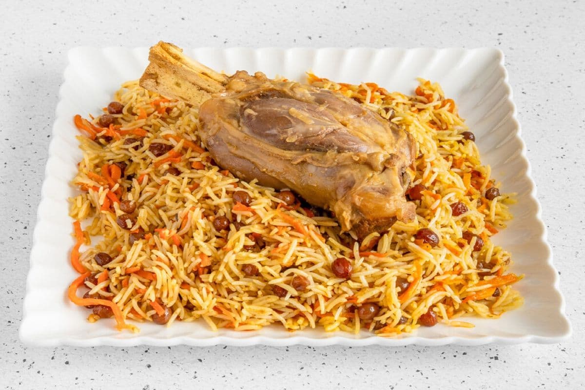Uzbeki Palao (Qabuli) with Lamb Shank
