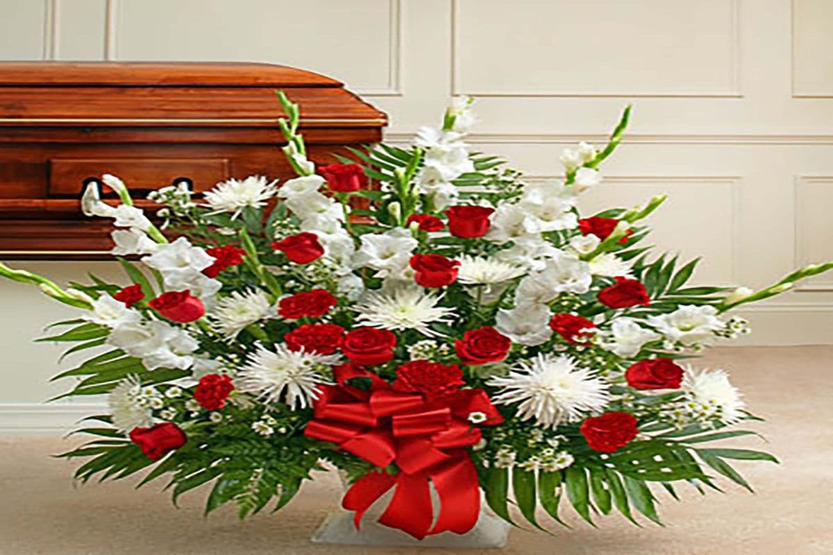 Heartfelt Tribute Floor Basket Arrangement