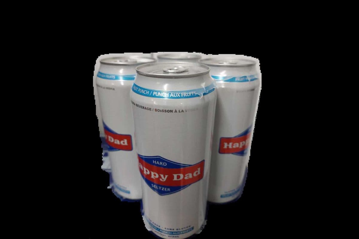 HAPPY DAD HARD SELTZER FRUIT PUNCH (4 x 473 ML)