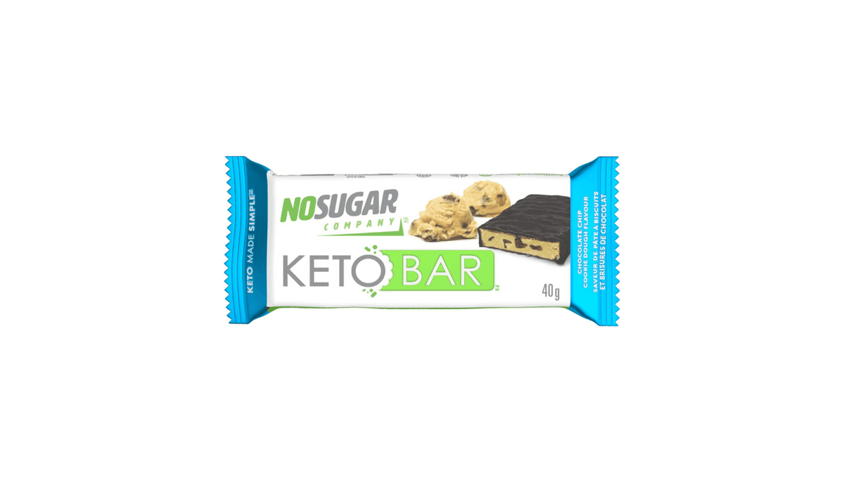 No Sugar Keto Bar - Pâte à biscuits aux pépites de chocolat / Chocolate Chip Cookie Dough 40g