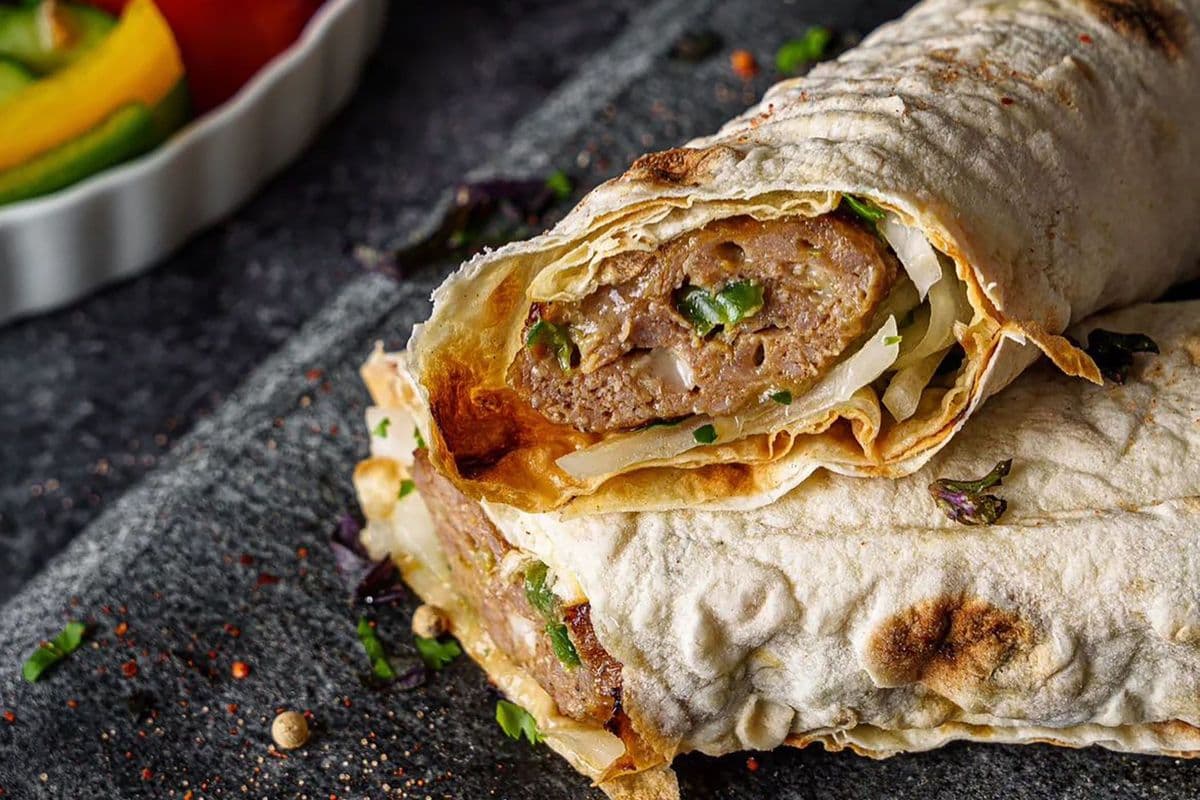 Beef and Lamb Kebab Wraps