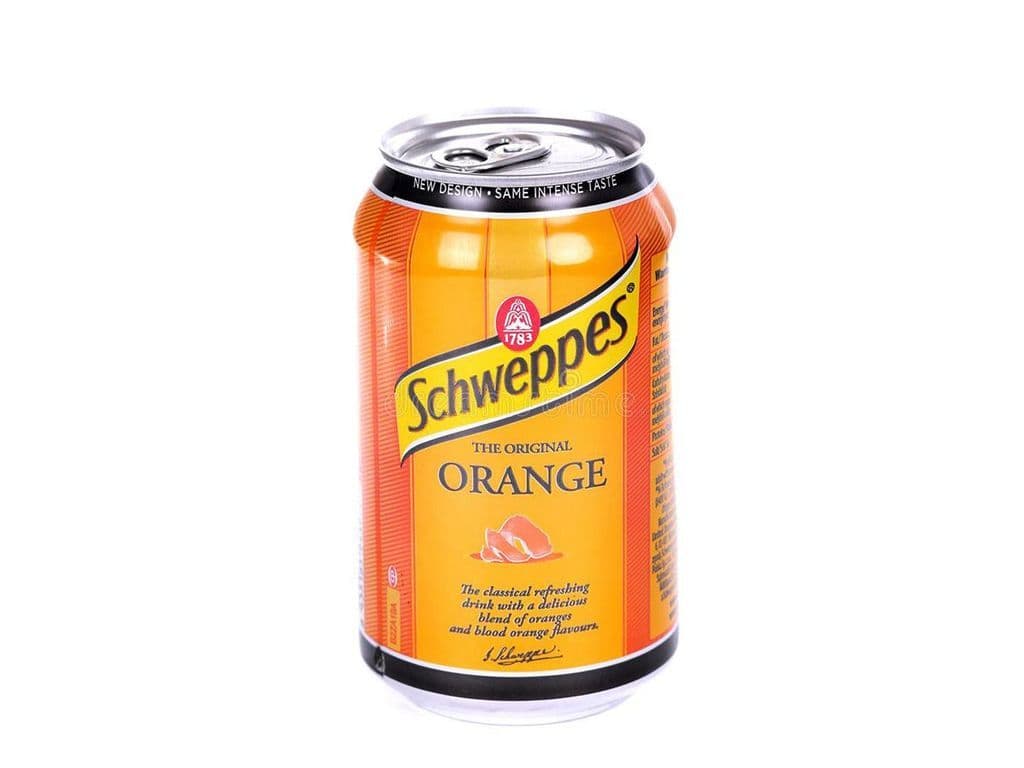 Schweppes Orange Citrus Soda Pop 330ml Carbonated Beverage