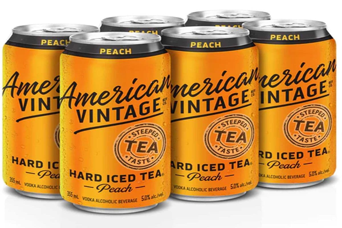 AMERICAN VINTAGE ICED TEA PEACH 6 CANS (6 x 355 ML)
