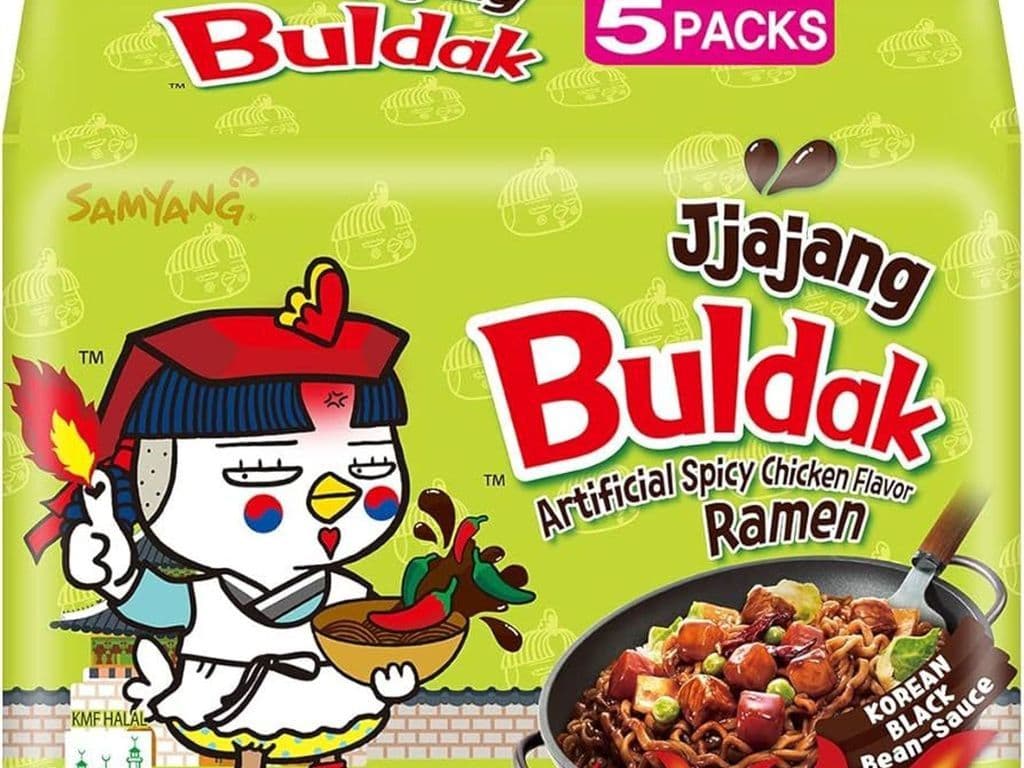 Buldak Jjajang Spicy Chicken Stir-Fried Ramen (5-Pack)