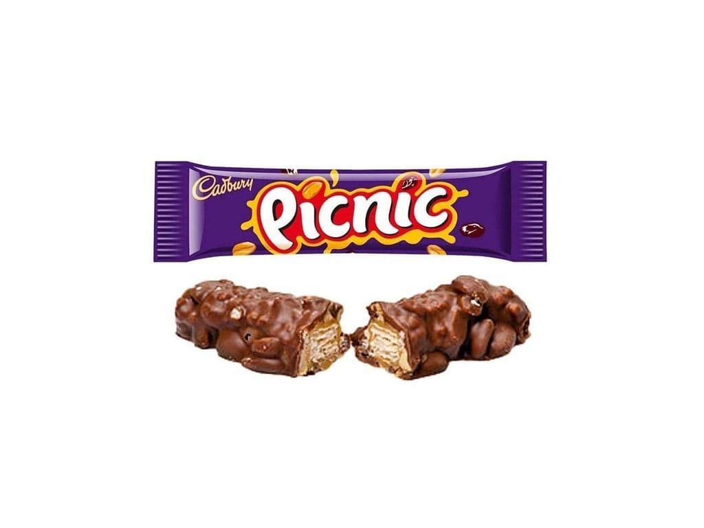 Cadbury Picnic UK Milk Chocolate Peanut Nougat Candy Bar