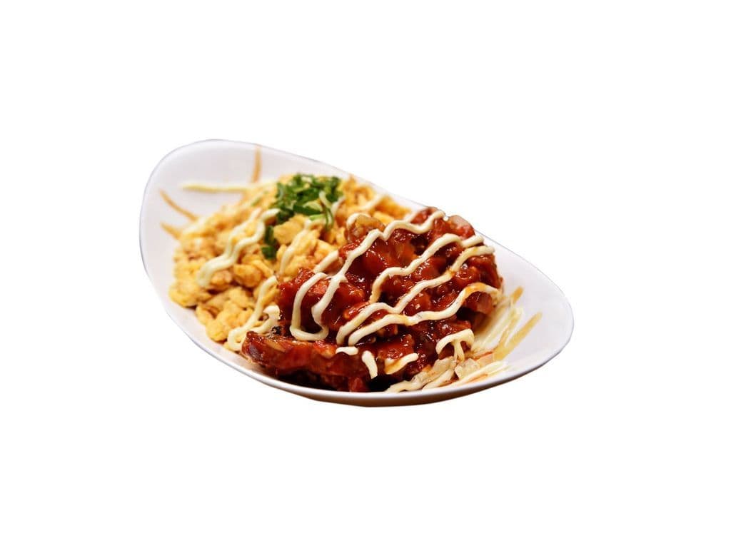 Fried Chicken Over Rice - Jamaican