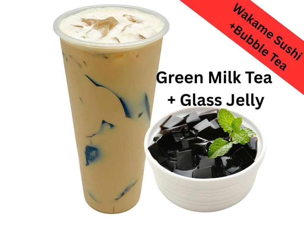 Glass Jelly Green Milk