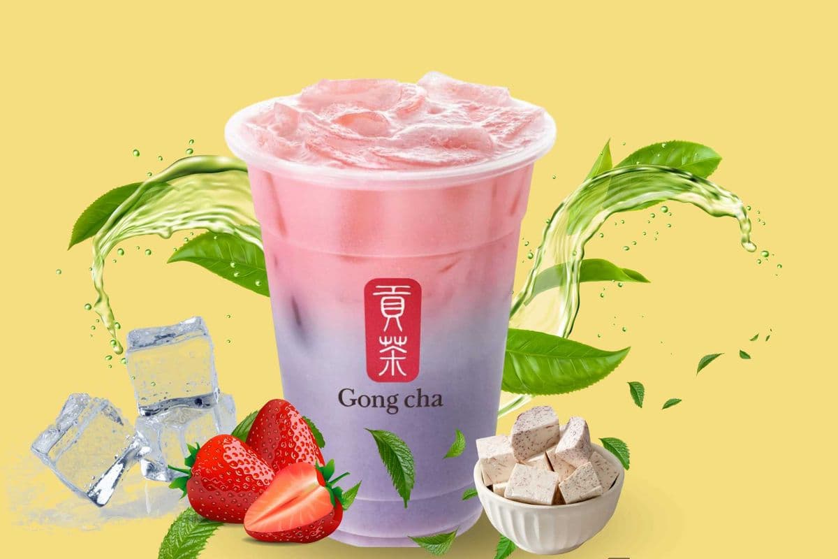 Strawberry Taro Tea