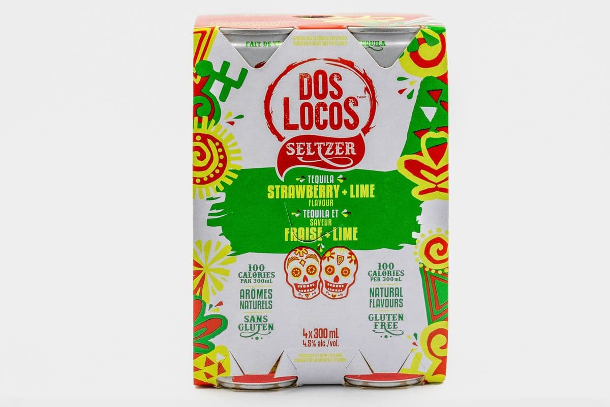 DOS LOCOS STRAWBERRY LIME TEQUIL SELTZER (1 x 4x300mL)