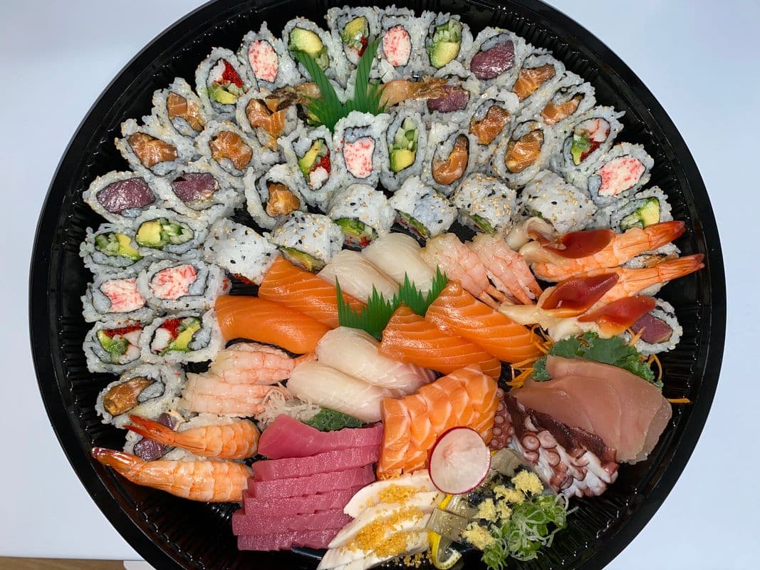 Assorted Sashimi, Sushi and Rolls
