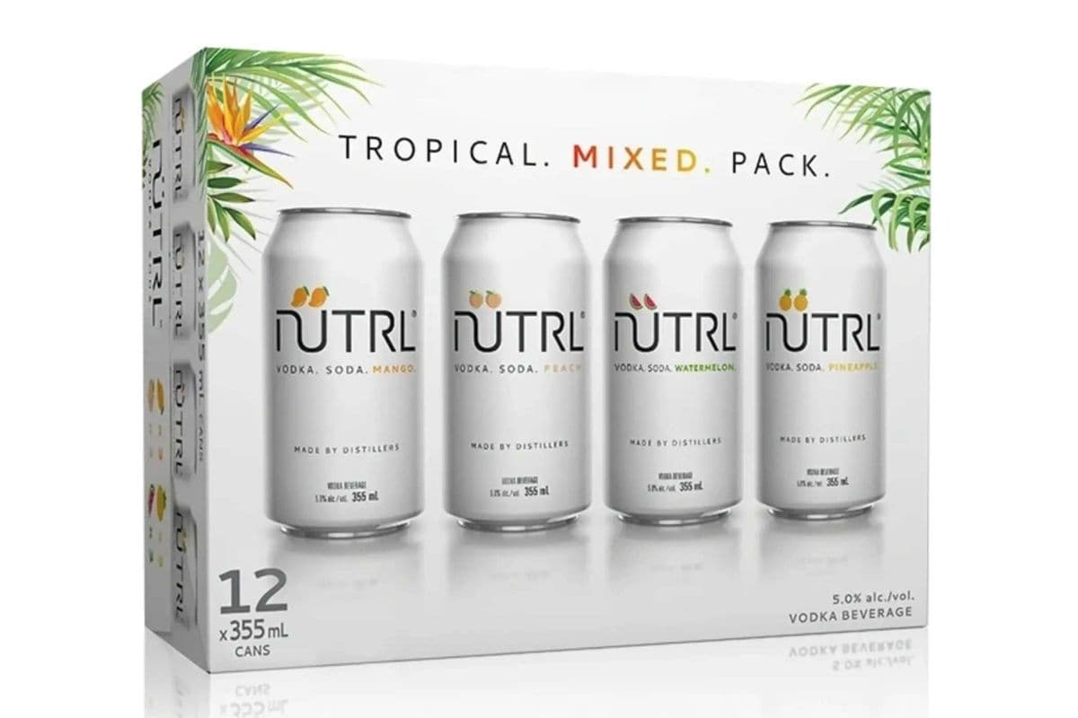 Nutrl Vodka Soda Tropical (12 x 355 ml Cans)