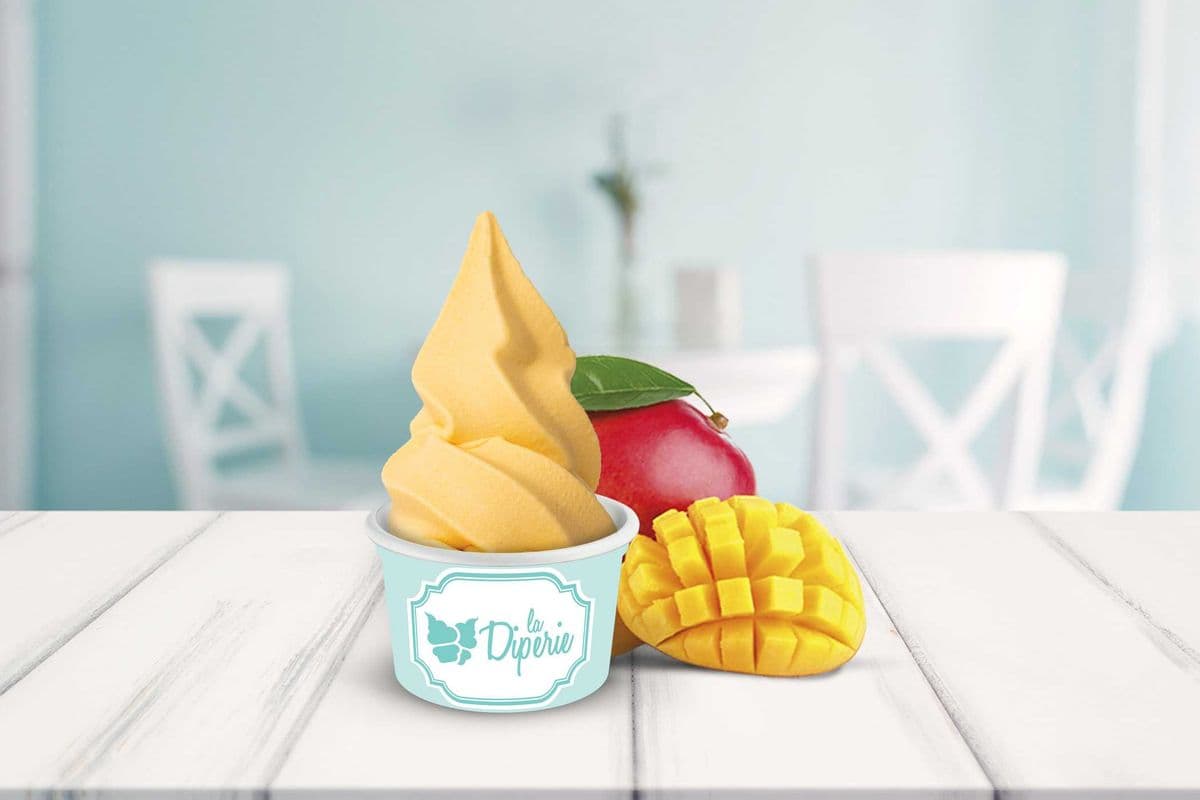 Crème glacée molle à la Mangue Végane/ Vegan Mango soft ice cream