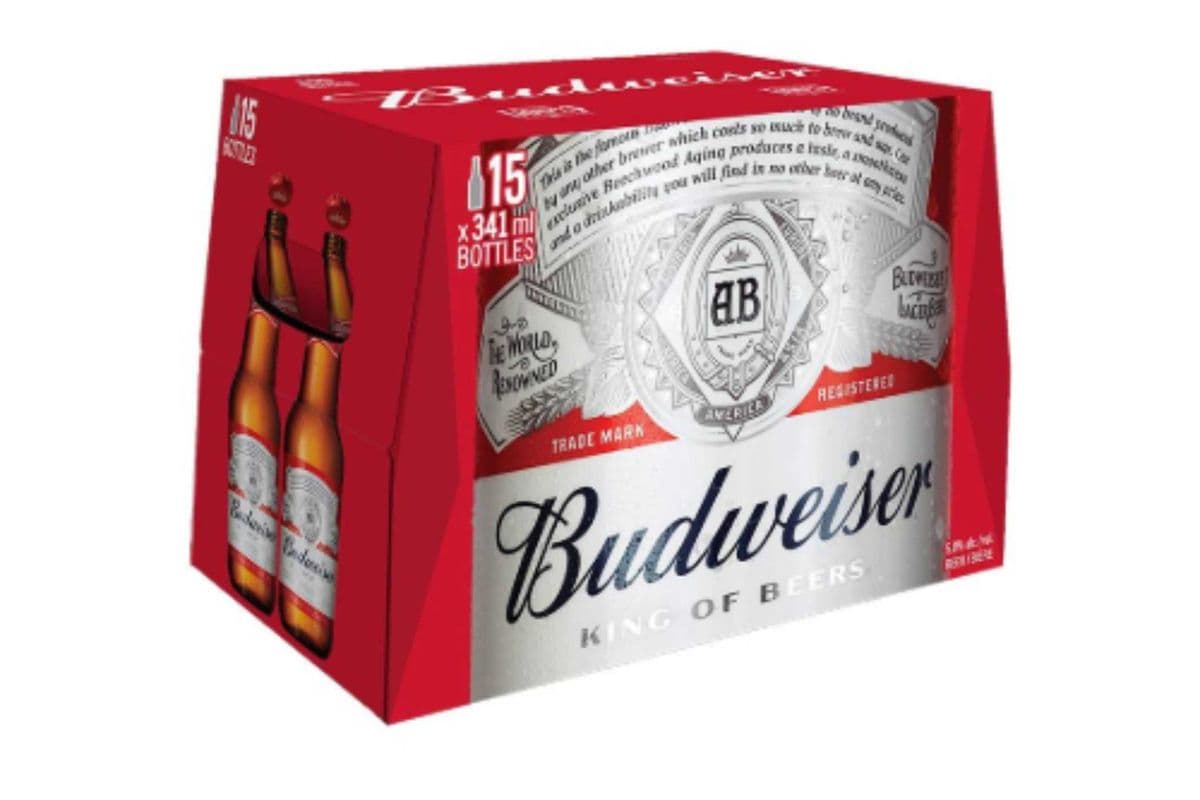 Budweiser (15 x 341 ml Bottles)