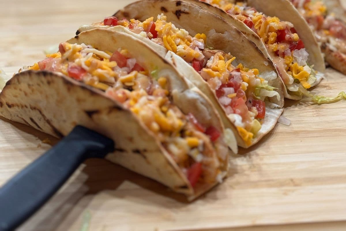 In house best Grilled Chicken Tacos with fries